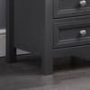 Maine Anthracite 3 Drawer Wooden Bedside Table