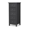 Maine Anthracite 5 Drawer Wooden Tall Chest