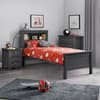 Maine Anthracite Wooden Bookcase Bed 