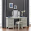 Maine Dove Grey Wooden Double Pedestal Dressing Table