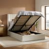 Maisey White Boucle Fabric Ottoman Storage Bed