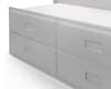 Maisie Light Grey Wooden Guest Bed Frame