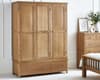 Mallory Oak Wooden 3 Door Wardrobe