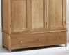 Mallory Oak Wooden 3 Door Wardrobe