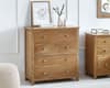 Mallory Oak Wooden 4 Drawer Chest