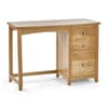 Mallory Oak Single Pedestal Dressing Table & Stool