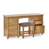 Mallory Oak Double Pedestal Dressing Table & Stool