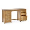Mallory Oak Double Pedestal Dressing Table & Stool