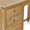 Mallory Oak Double Pedestal Dressing Table & Stool