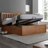 Malmo Oak Wooden Ottoman Bed