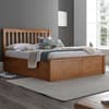 Malmo Oak Wooden Ottoman Bed