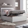 Malmo White Wooden Ottoman Bed Frame - 4ft Small Double