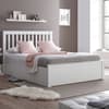 Malmo White Wooden Ottoman Bed