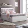 Malmo White Ottoman Bed with Maestro Memory Mattress Included