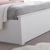 Malmo White Wooden Ottoman Bed Frame - 5ft King Size