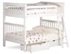 Malvern White Wooden Quadruple Sleeper Bunk Bed Frame - 4ft Small Double