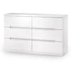 Manhattan Gloss White 6 Drawer Wide Chest