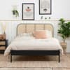 Margot Rattan Black Wooden Bed Frame