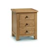 Marlborough Oak 3 Drawer Bedside Table