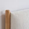 Marley Cream Fabric and Oak Wooden Bed