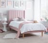 Marlow Pink Velvet Kids Bed
