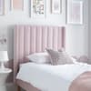 Marlow Pink Velvet Bed with Clay Mattress Included