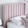 Marlow Pink Velvet Bed with Clay Mattress Included