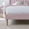Marlow Pink Velvet Bed with Clay Mattress Included