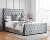 Marquis Grey Velvet Fabric Bed Frame - 6ft Super King Size