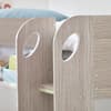 Mars Grey Oak Wooden Bunk Bed with Underbed Trundle