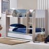 Mars Pastel Blue Wooden Bunk Bed with Underbed Trundle