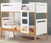 Mason White and Oak Wooden Bunk Bed