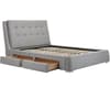 Mayfair Grey Fabric 4 Drawer Storage Bed Frame - 6ft Super King Size