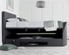 Medburn Slate Grey Fabric Ottoman Electric Media TV Bed