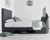 Medburn Slate Grey Fabric Ottoman Electric Media TV Bed