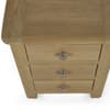 Memphis Limed Oak 3 Drawer Bedside Table