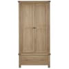 Memphis Limed Oak 2 Door 1 Drawer Combination Wardrobe