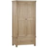 Memphis Limed Oak 2 Door 1 Drawer Combination Wardrobe