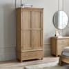 Memphis Limed Oak 2 Door 1 Drawer Combination Wardrobe