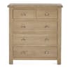 Memphis Limed Oak 3+2 Drawer Chest of Drawers