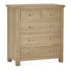 Memphis Limed Oak 3+2 Drawer Chest of Drawers