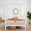 Mercia White Wooden Poster Bed Frame