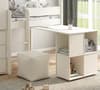 Midi White Wooden Playhouse Kids Bed with Desk and Chest