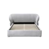 Milan Grey Fabric Winged Bed