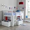 Milo White Mid Sleeper Bed with Theo Mattress Included