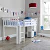 Milo White Mid Sleeper Bed with Theo Mattress Included