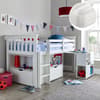 Milo White Mid Sleeper Bed with Theo Mattress Included