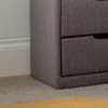 Milton Grey Fabric Bedside Table