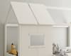Mini White Wooden Storage Playhouse Kids Bed