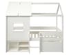 Mini White Wooden Storage Playhouse Kids Bed
